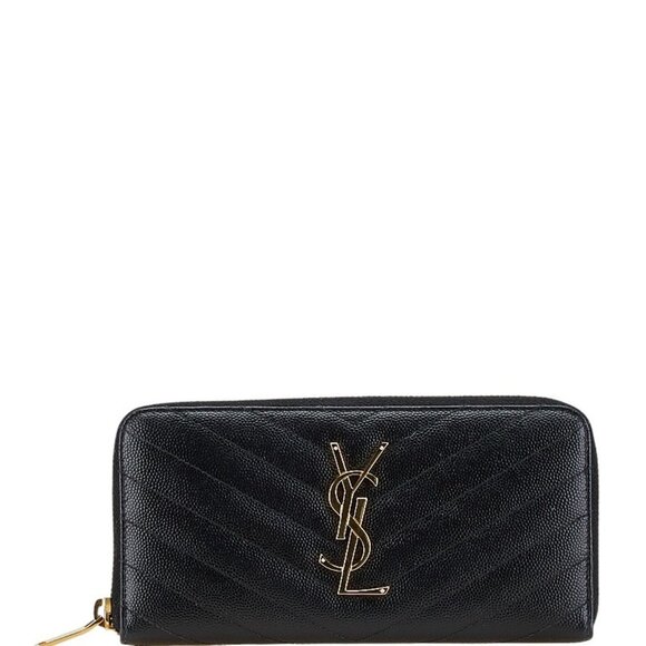 SAINT LAURENT Black Leather Wallet - Picture 1 of 8